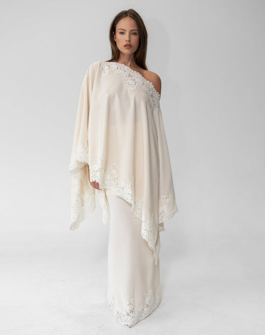 Heather Lace Skirt, Ivory