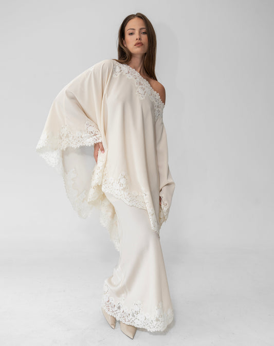 Heather Lace Skirt, Ivory